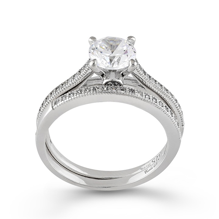 Inel Logodna Argint 925 CZ CARLA M, O10502W-53, Marime 53