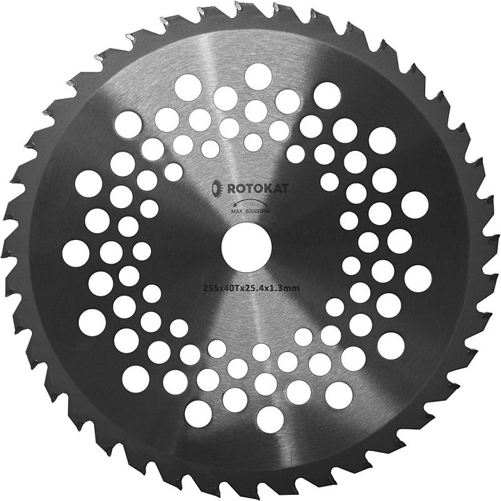 Bozótvágó tárcsa, vídia fogak, 40T, 255 x 25,4 x 1,3 mm RODT40251A