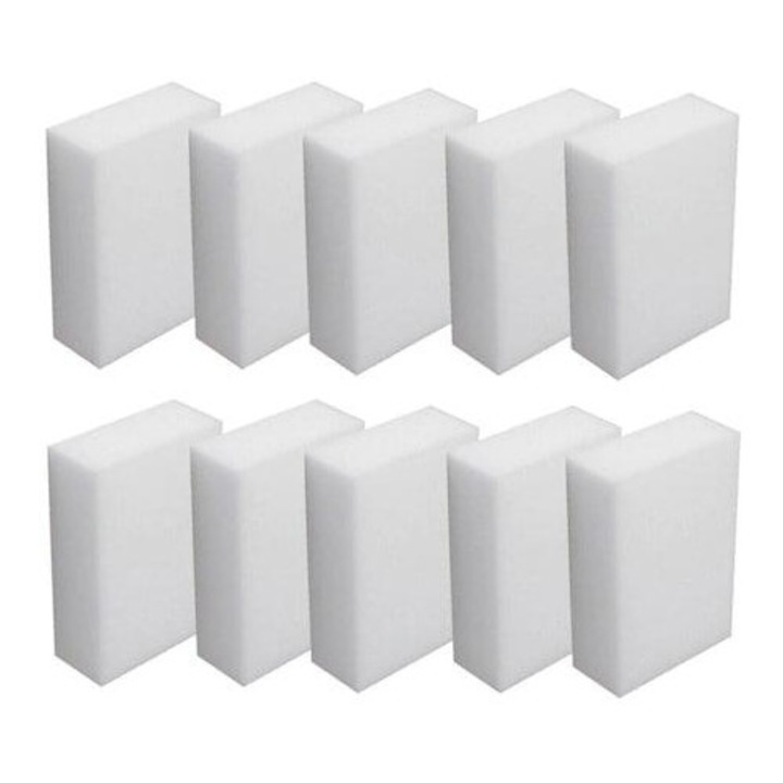 Bureti magici melamina - Set 10 bucati, 2x6x10cm, Alb