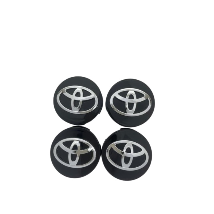 Комплект 4 броя капачки за TOYOTA черни 62мм
