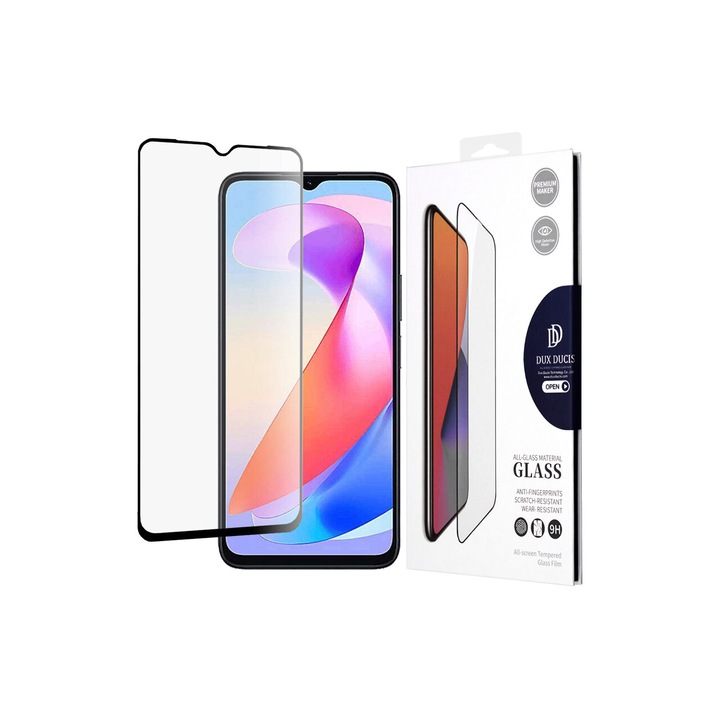 Folie pentru Honor X6a - Dux Ducis Tempered Glass - Black
