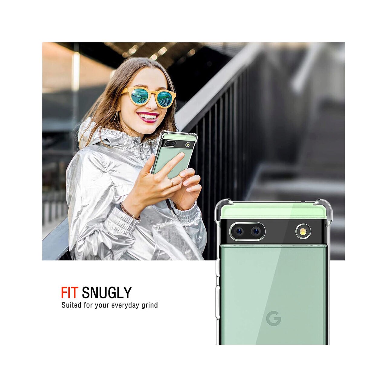 Husa pentru Google Pixel 6a - Techsuit Shockproof Clear Silicone - Clear