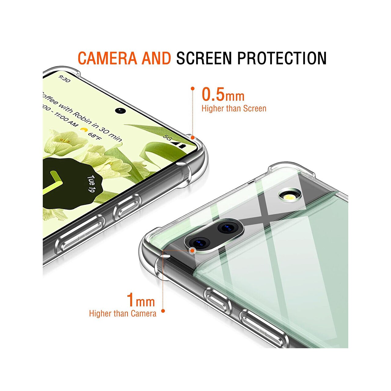 Husa pentru Google Pixel 6a - Techsuit Shockproof Clear Silicone - Clear