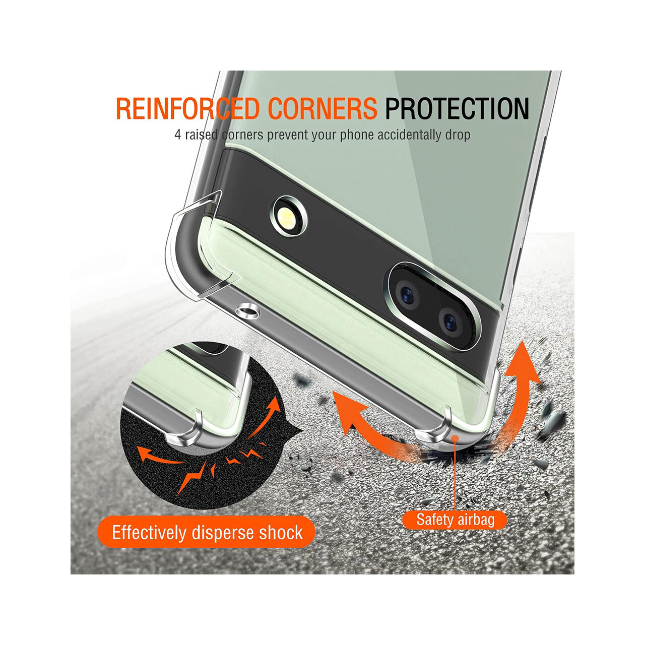 Husa pentru Google Pixel 6a - Techsuit Shockproof Clear Silicone - Clear