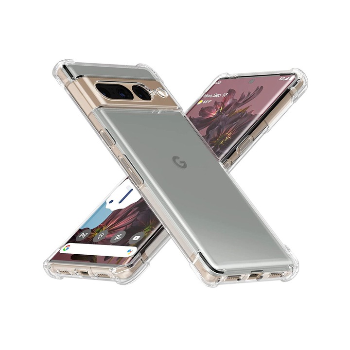 Husa pentru Google Pixel 7 Pro - Techsuit Shockproof Clear Silicone - Clear