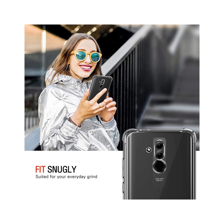 Husa pentru Huawei Mate 20 Lite, Techsuit, Shockproof Clear, Transparenta