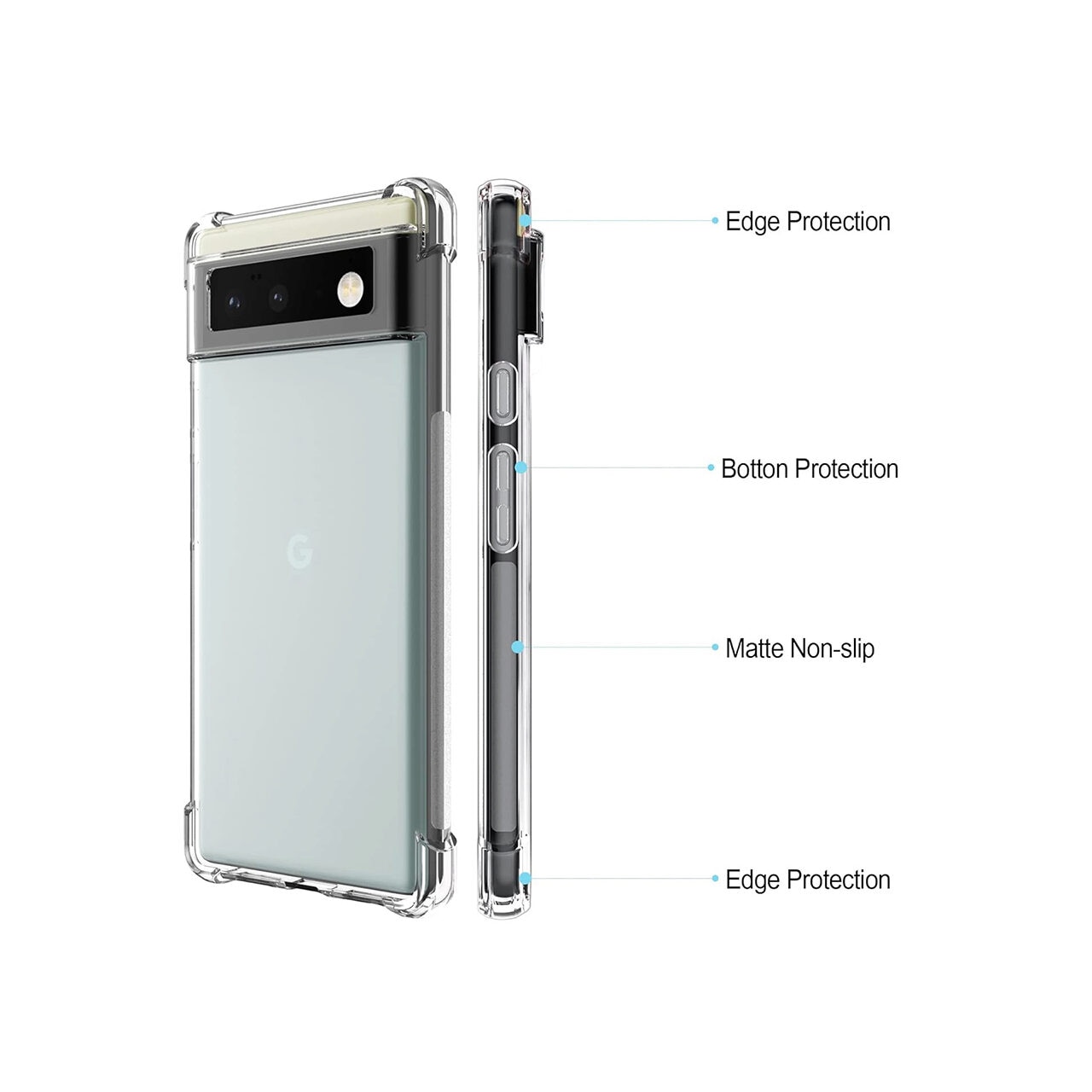 Husa pentru Google Pixel 6 Pro - Techsuit Shockproof Clear Silicone - Clear