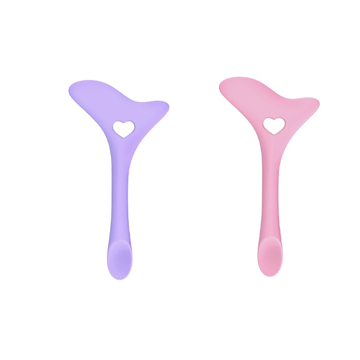 Комплект от 2 шаблона за очна линия, силикон, лилаво/розово