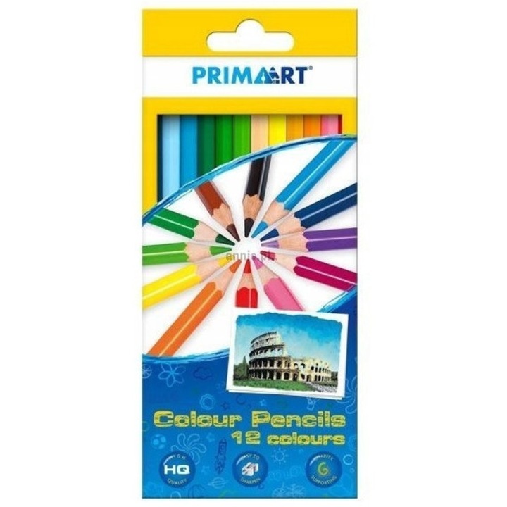 Set 12 creioane colorate, Prima Art, Multicolor