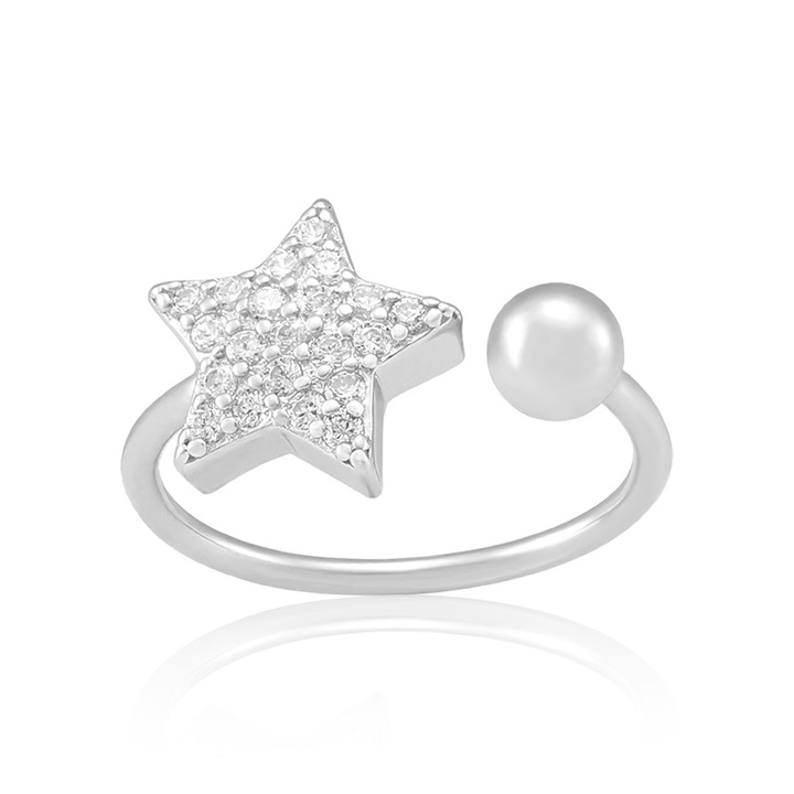 Inel Reglabil Stea Argint 925 CZ CARLA M, R1002540