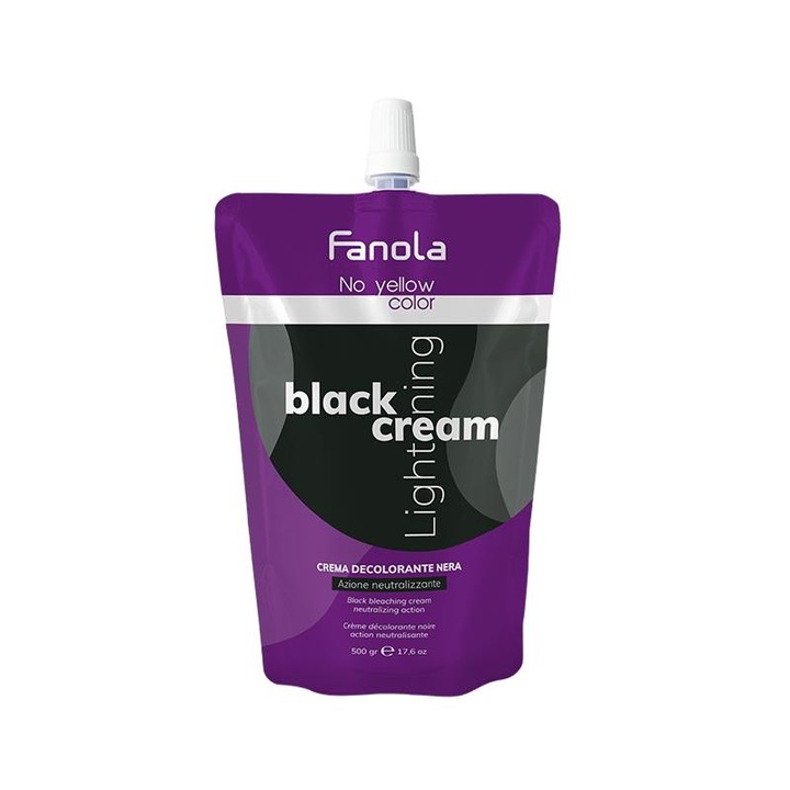 Fanola No Yellow Color Black Lightening Cream crema pentru deschiderea culorii parului 500 g