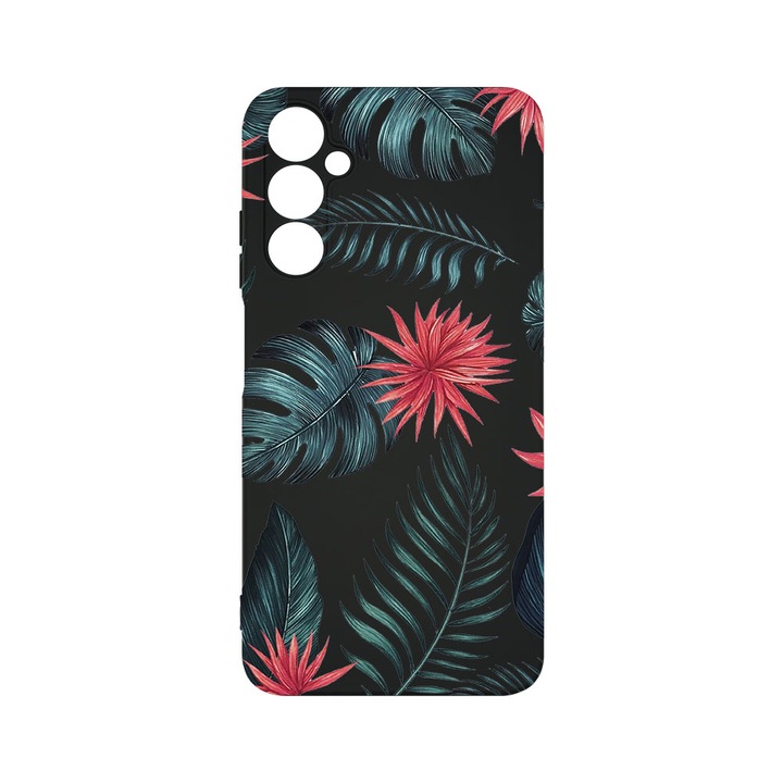 BestCase Liquid Szilikon telefontok, Samsung Galaxy A05s, Tropical Flowers, Slim 1.2mm, Kamera Védelem, Mikroszálas puha belső, PB 497