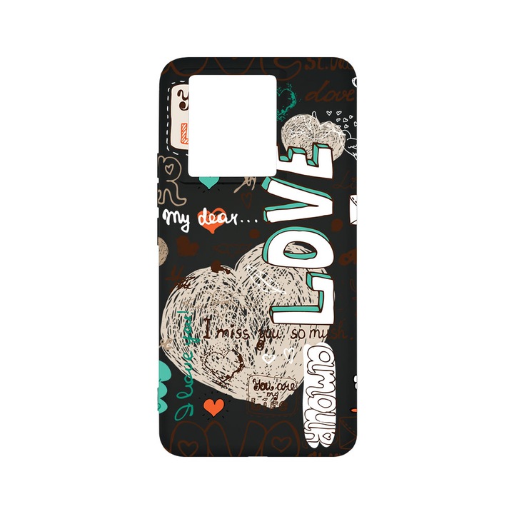 BestCase® Premium Liquid Silicone Case, Съвместим с Xiaomi 13T / 13T Pro, Love, SLIM 1.2MM, Микрофибър отвътре, Удароустойчив, Защита на камерата, Повдигнати ръбове за защита на екрана, PB 25