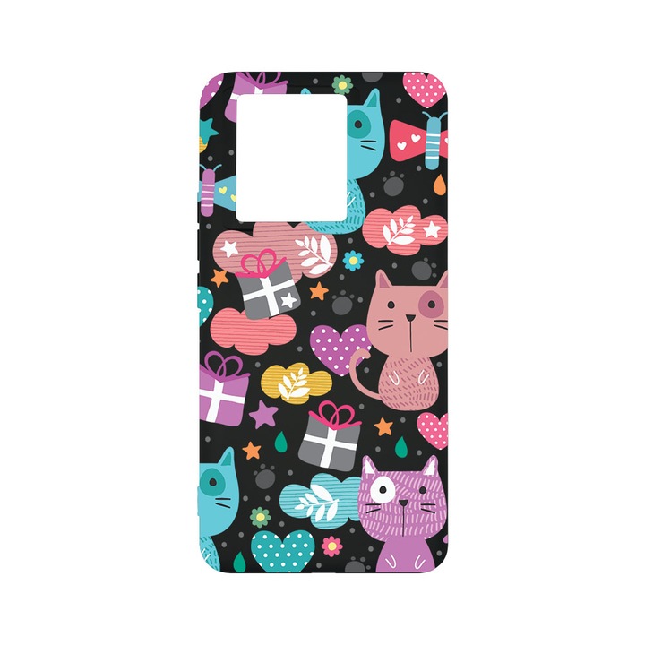 BestCase® Premium Liquid Silicone Case, съвместим с Xiaomi 13T / 13T Pro, Lovely Cat, SLIM 1.2MM, микрофибър отвътре, удароустойчив, защита на камерата, повдигнати ръбове за защита на екрана, PB 41