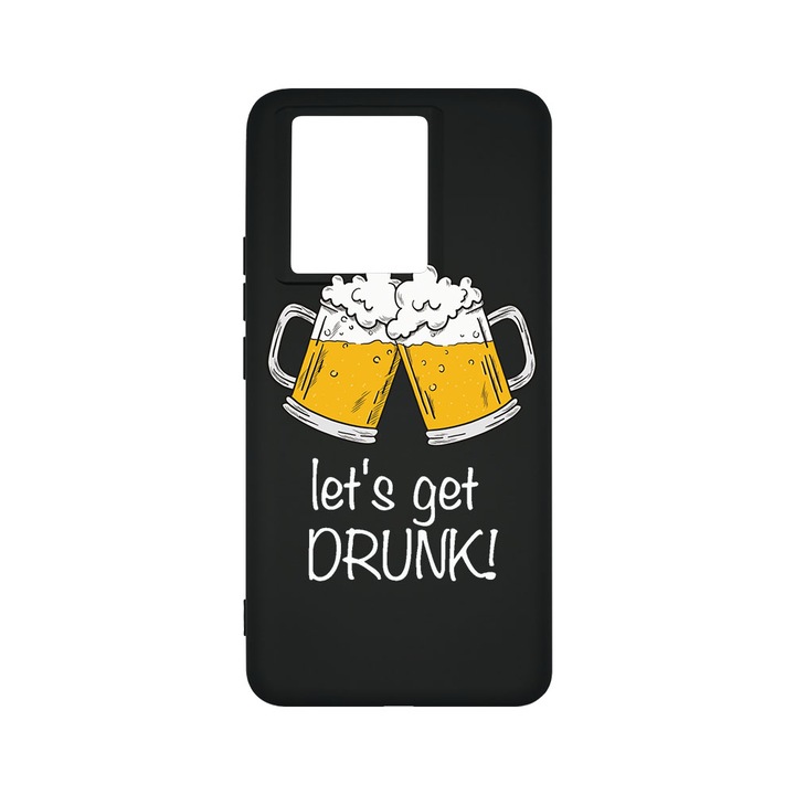 BestCase® Premium Liquid Silicone Case, Съвместим с Xiaomi 13T / 13T Pro, Let's Get Drunk, SLIM 1.2MM, Микрофибър отвътре, Удароустойчив, Защита на камерата, Повдигнати ръбове за защита на екрана, PB 170