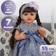 Детска кукла, Wepzsxo, Силикон, 55 см, 3 години +, Лилава