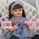 Детска кукла, Wepzsxo, Силикон, 55 см, 3 години +, Лилава
