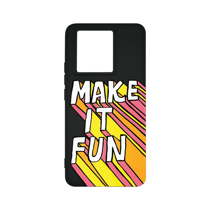 Husa BestCase® Premium Liquid Silicon, Compatibila Cu Xiaomi 13T / 13T Pro, Make It Fun, SLIM 1.2MM, Microfibra in interior, Antisoc, Protectie Camera, Margini ridicate pentru protectia ecranului, PB 494