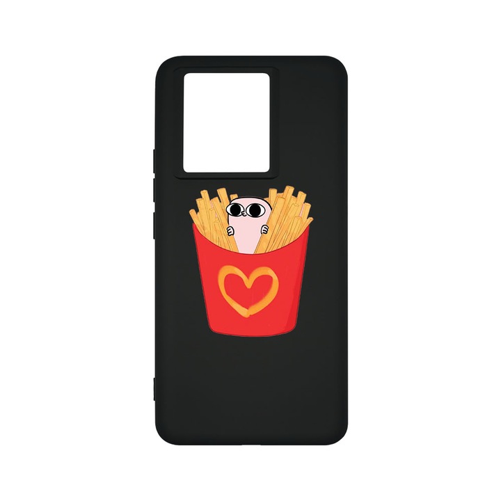 BestCase® Premium Liquid Silicone Case, съвместим с Xiaomi 13T / 13T Pro, I Love Chips, SLIM 1.2MM, микрофибър отвътре, удароустойчив, защита на камерата, повдигнати ръбове за защита на екрана, PB 602