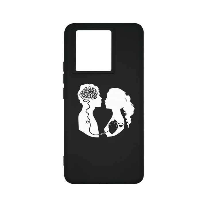 BestCase® Premium Liquid Silicone Case, съвместим с Xiaomi 13T / 13T Pro, Love With Brain, SLIM 1.2MM, микрофибър отвътре, удароустойчив, защита на камерата, повдигнати ръбове за защита на екрана, PB 748