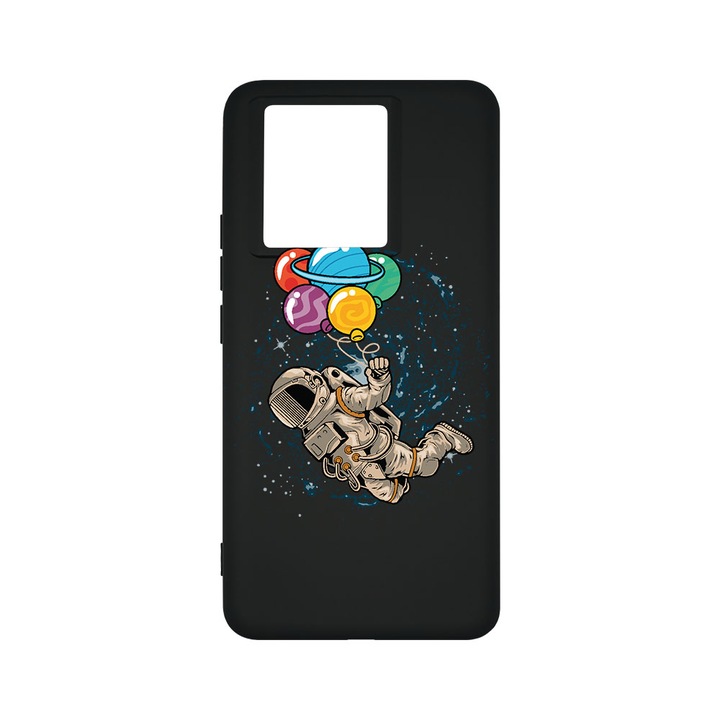 BestCase® Premium Liquid Silicone Case, съвместим с Xiaomi 13T / 13T Pro, Happy Astronaut, SLIM 1.2MM, микрофибър отвътре, удароустойчив, защита на камерата, повдигнати ръбове за защита на екрана, PB 773