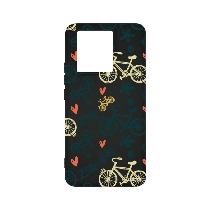 BestCase® Premium Liquid Silicone Case, съвместим с Xiaomi 13T / 13T Pro, Bike Love, SLIM 1.2MM, микрофибър отвътре, удароустойчив, защита на камерата, повдигнати ръбове за защита на екрана, PB 781
