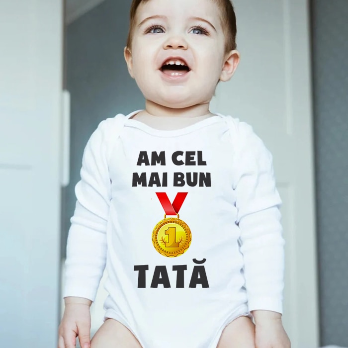 Body bebe, Am cel mai bun tata, 3 -6 luni, maneca lunga, bonisa creativ ...