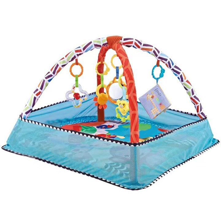 Постелка за игра за детска зала, Wepzsxo, 50 x 46 x 5 см, синя