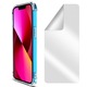 Set Protectie 360 Husa Clear Anti-shock si Folie Hydrogel Regenerabil Matte compatibila cu Apple iPhone 14, Acoperire Completa, Anti Amprente, Slim Fit Case, Silicon TPU Flexibil, Anti-Drop