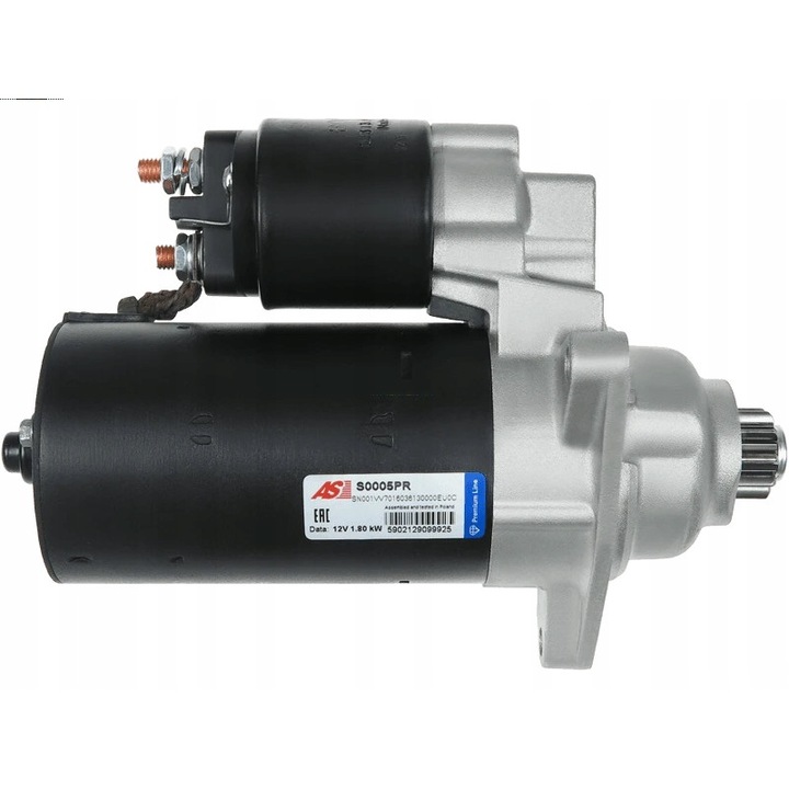 Indító S0005PR, AS-PL, fém, fekete