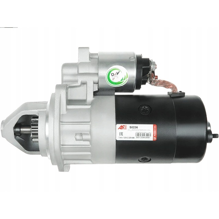 Indító S0236, AS-PL, fém, fekete