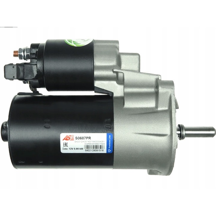 Indító S0687PR, AS-PL, fém, fekete