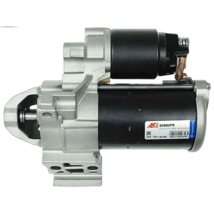 Indító S0690PR, AS-PL, fém, fekete