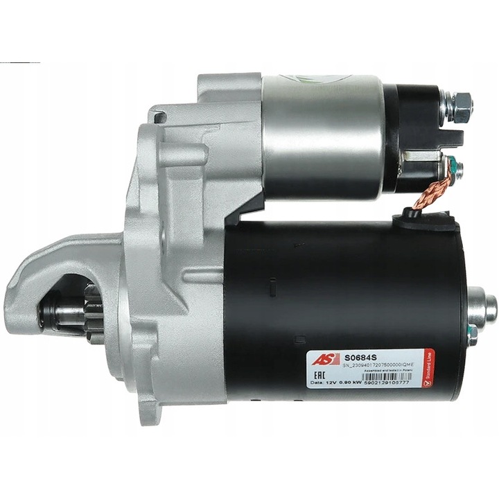 Indító S0684S, AS-PL, fém, fekete