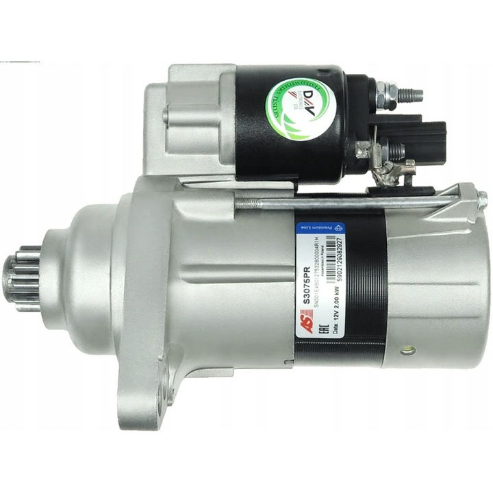 Starter S3075PR, AS-PL, Metal, Negru