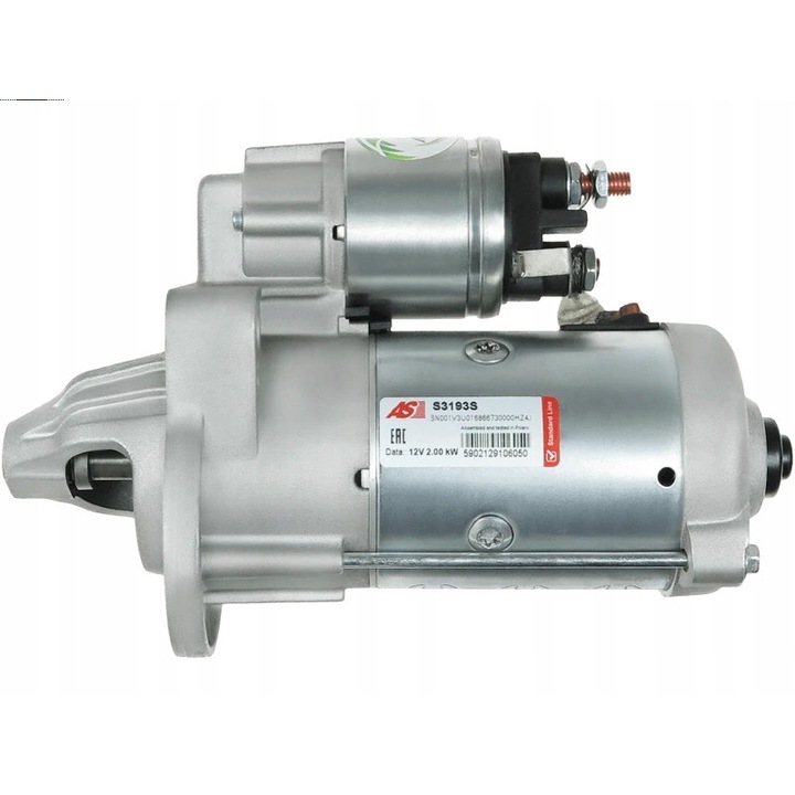 Indító S3193S, AS-PL, Fém, Ezüst