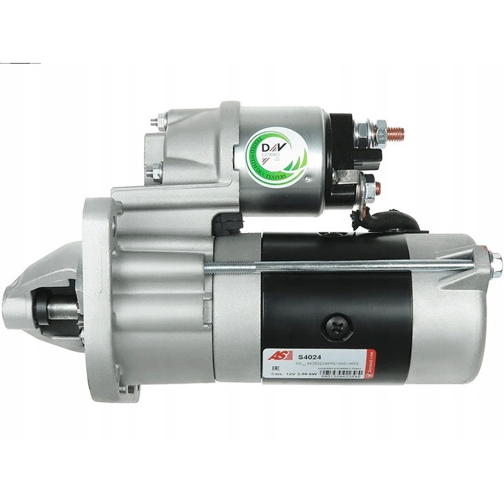 Indító S4024, AS-PL, fém, fekete