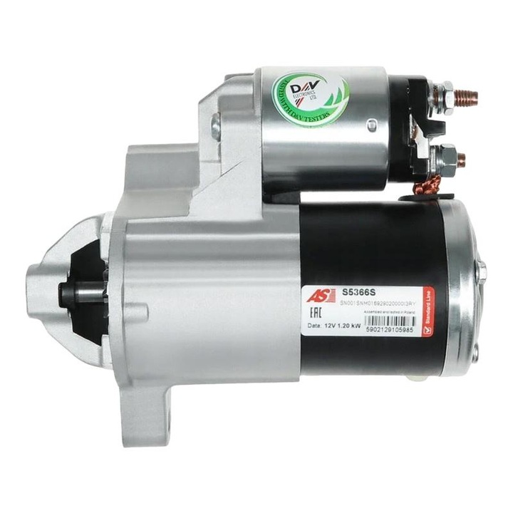 Motorindító, AS-PL, S5366S, ezüst/fekete