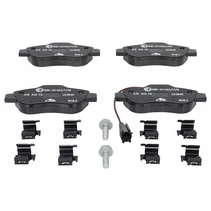 Fékbetét készlet, Ate, Fekete