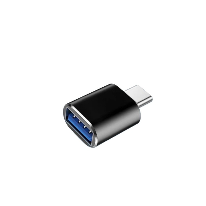 C típusú adapter USB 3.0 OTG, 5 Gbps, fekete