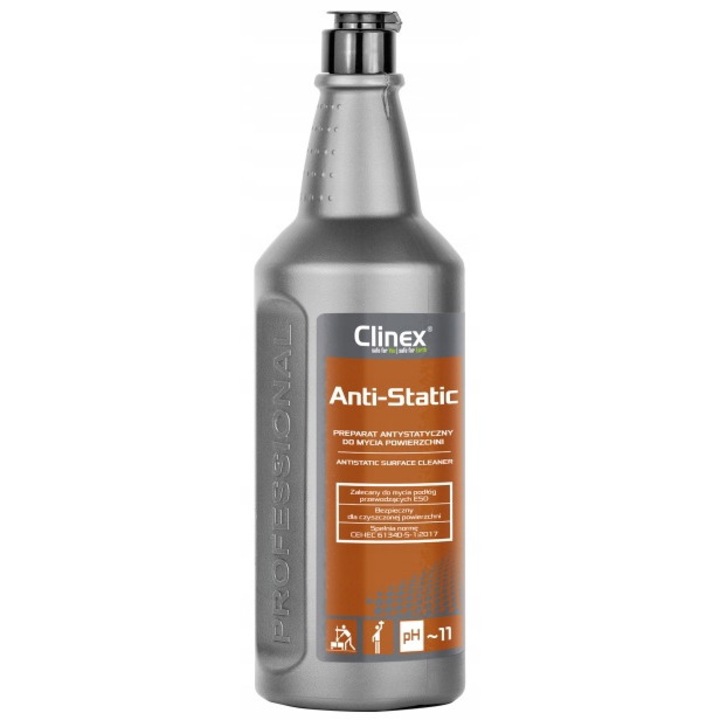 Solutie de curatare suprafete, Clinex, Efect antistatic, 1L