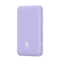 Acumulator extern Baseus Magnetic Mini Wireless, 5000 mAh, Incarcare rapida, 20W, cablu USB-C inclus, Violet