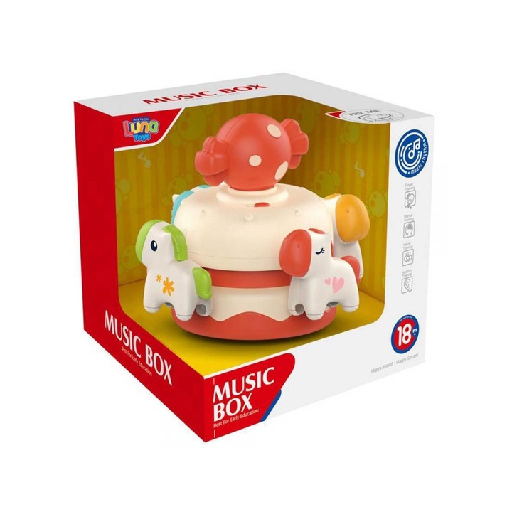 Luna Zenélő doboz narancssárga színben