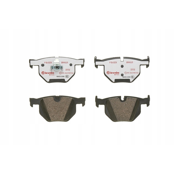 4db fékbetét készlet, BREMBO, P 06 033X, fekete