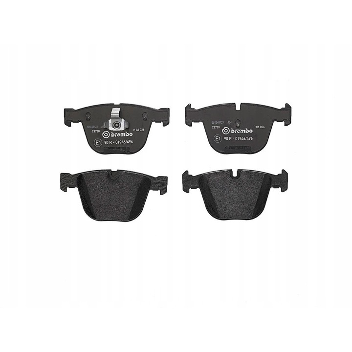 4db fékbetét készlet, BREMBO, P 06 026, fekete