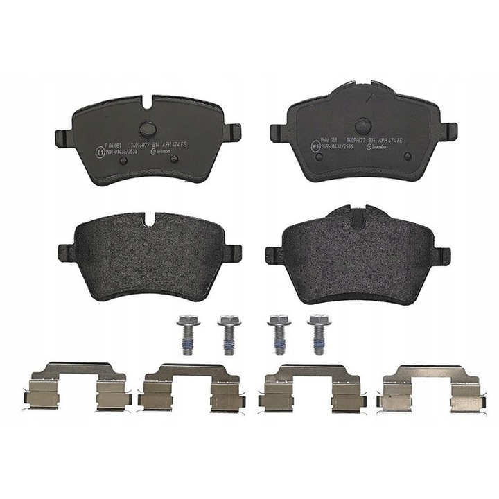 4db fékbetét készlet, BREMBO, P 06 051, fekete