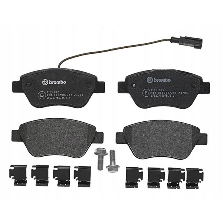 4db fékbetét készlet, BREMBO, P 06 085, fekete
