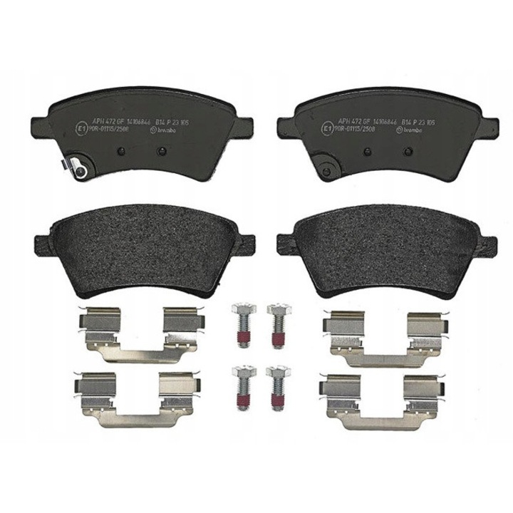 4db fékbetét készlet, BREMBO, P 23 105, fekete