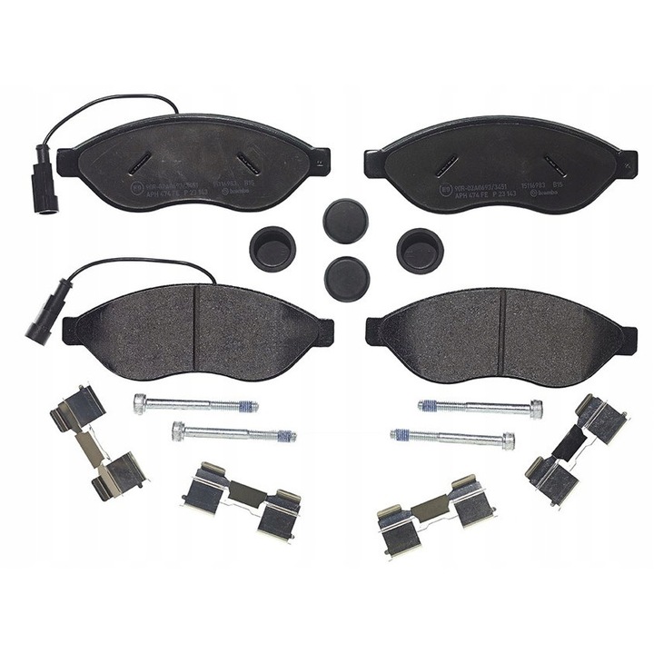 4db fékbetét készlet, BREMBO, P 23 143, fekete