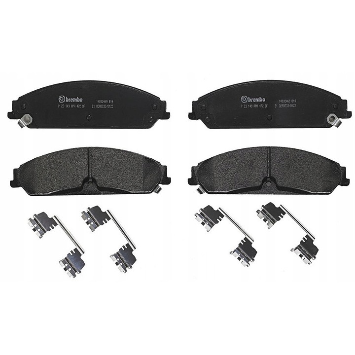 4db fékbetét készlet, BREMBO, P 23 149, fekete